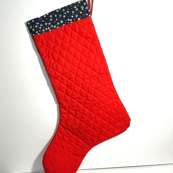 Vintage Handmade Raggedy Ann Quilted Christmas Stocking 1960s - Picture 5 of 6